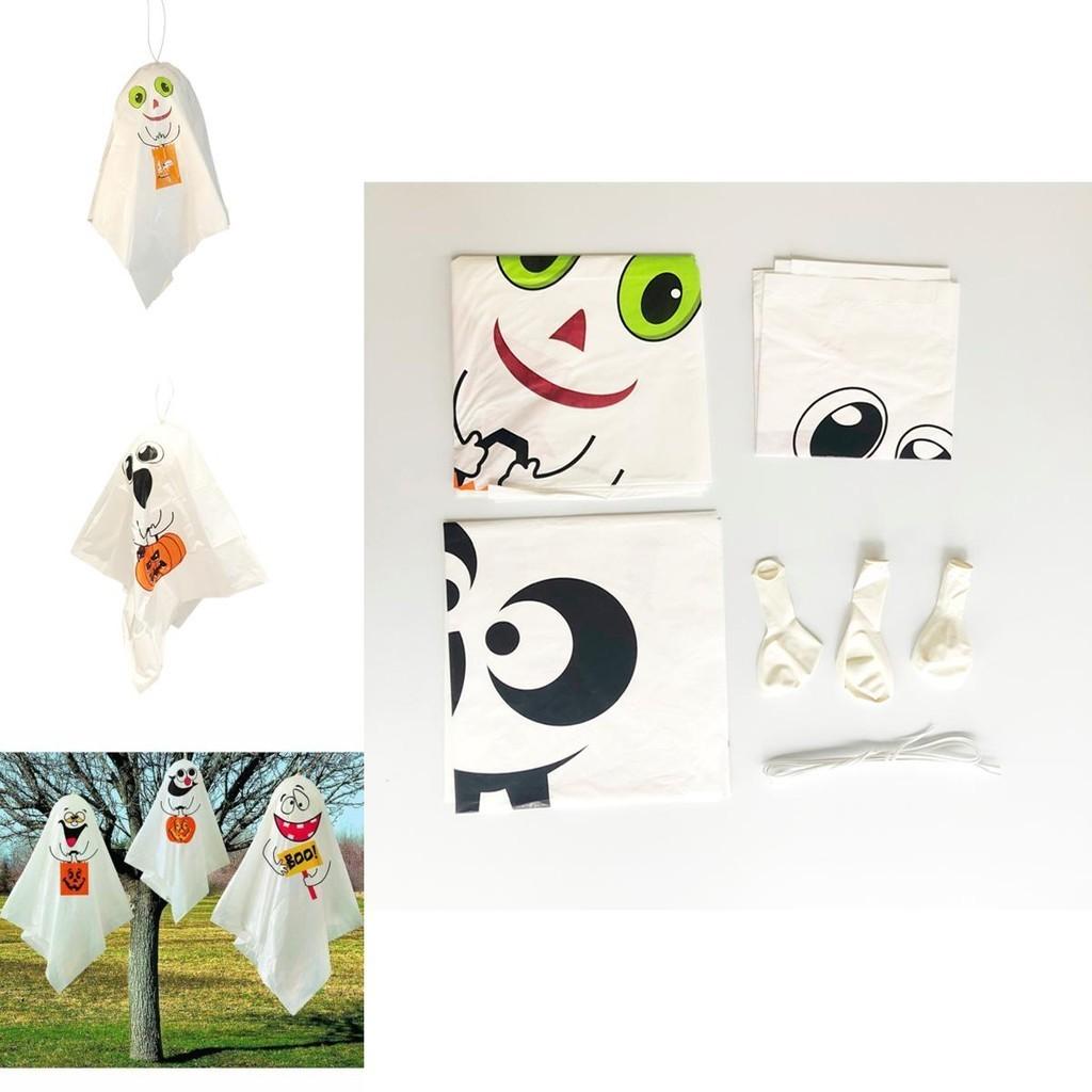 Eerie Yet Durable 3 Haunted Halloween Hanging Ghost Decorations For Fearful Festivities