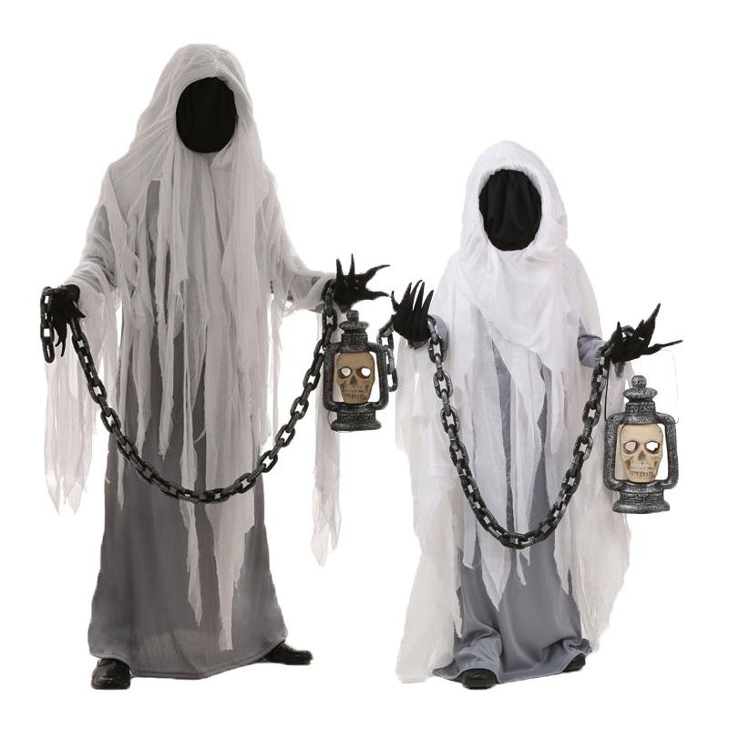 Adult male Halloween horror demon costume cosplay children funny ghost faceless ghost parent-child clothes