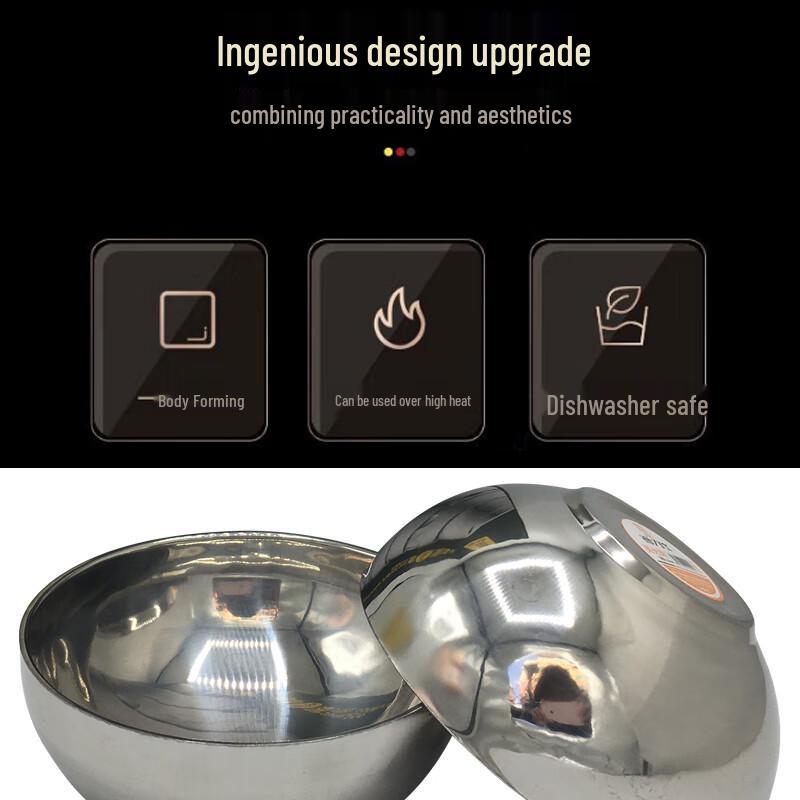 Delish Stainless Steel Double-Layer Bowl