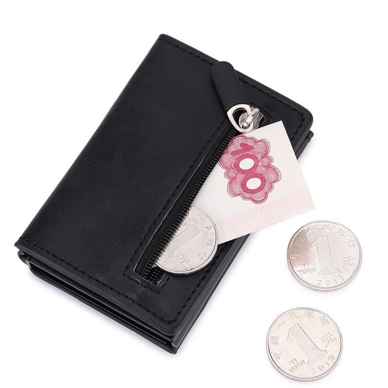 Men's RFID Anti-Theft Multifunctional Short Wallet with Large Capacity and Magnetic Card Holder