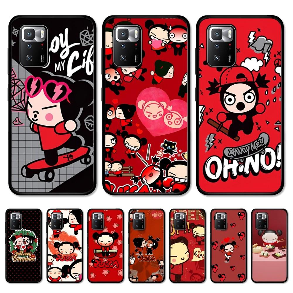 Pucca And Garu Phone Case For Redmi Note 4 X 5 A 6 7 8 T 9 9S 10 11 11S 11Epro Poco M3 Pro