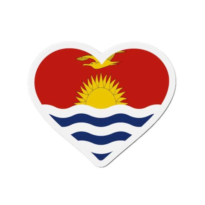 Aimant Coeur Drapeau Kiribati - Multicolore - 8 Cm - 50 Pièces - Résine Synthétique - Mixte