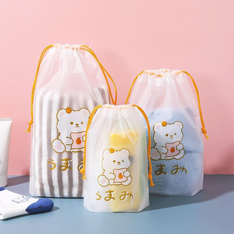 Organizador Portátil para Zapatos Bolsa de Almacenamiento para Viaje Bolsa de Almacenamiento Transparente Impermeable de Plástico Bolsas Ecológicas con Cordón Bolsas de Cosméticos