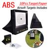 Airsoft Targets with 10Pcs Paper Target Portable Gun Targets Gun Target Case Pellet Trap for Backyard Shooting Practice