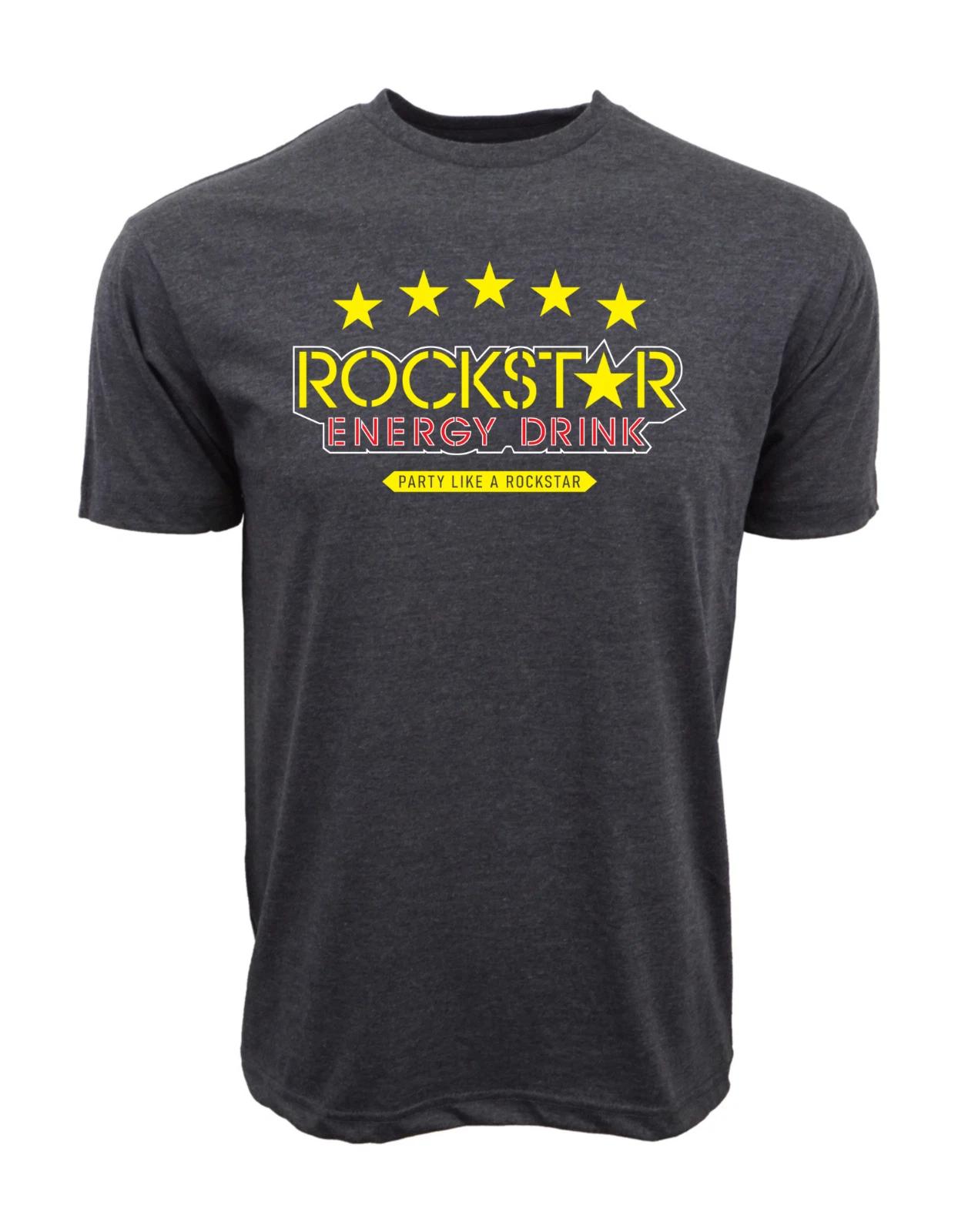 Unisex Adult Casual Music ROCKSTAR ENERGY DRINK GRAPHIC T SHIRT T-S... L