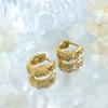 French Vintage Earrings, Niche Design, Cold Temperament, Titanium Steel Gold-plated, Zircon Earrings, Jewelry, Women, 2026