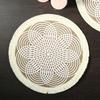 Eco-friendly round Japanese minimalist wind fringed placemat table mat coaster natural color jute modern minimalist