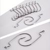 50pcs High Carbon Steel Crank Offset Fishing Hooks for soft Worm Baits Barbed Sharp Hook Big Wide Gap Crank Hook 7 Size Fishhook 260319