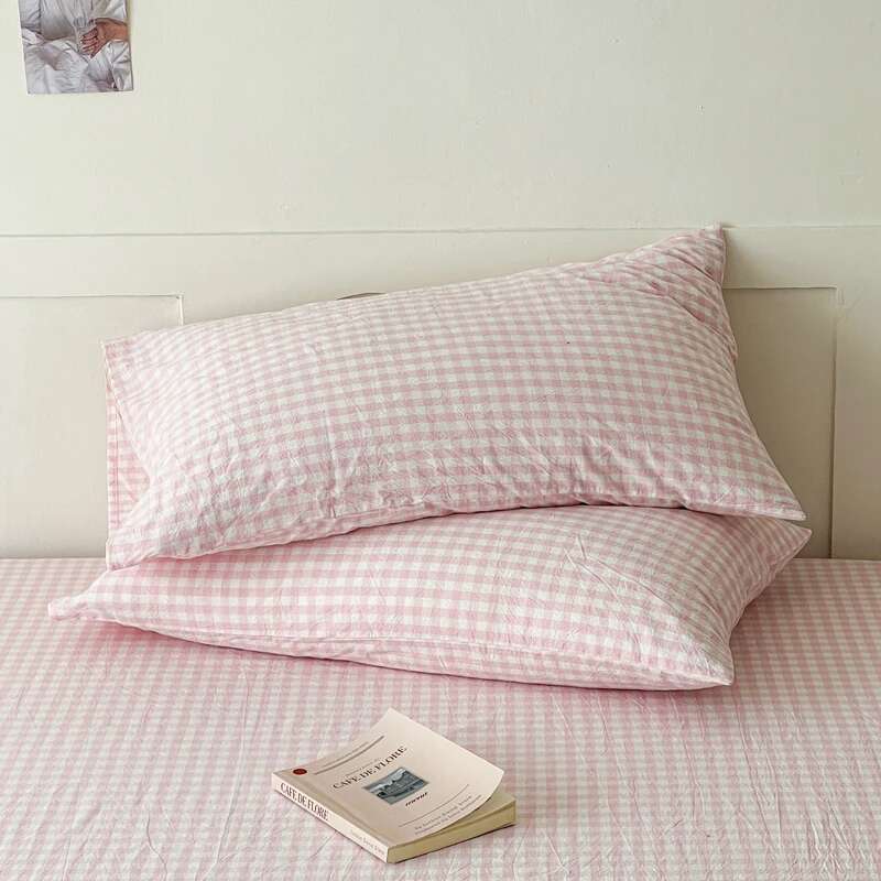 Solstice 100% Cotton Pillowcase Set - 2pcs Stripe 48x74cm, Skin-Friendly Funda Almohada Cushion Cover