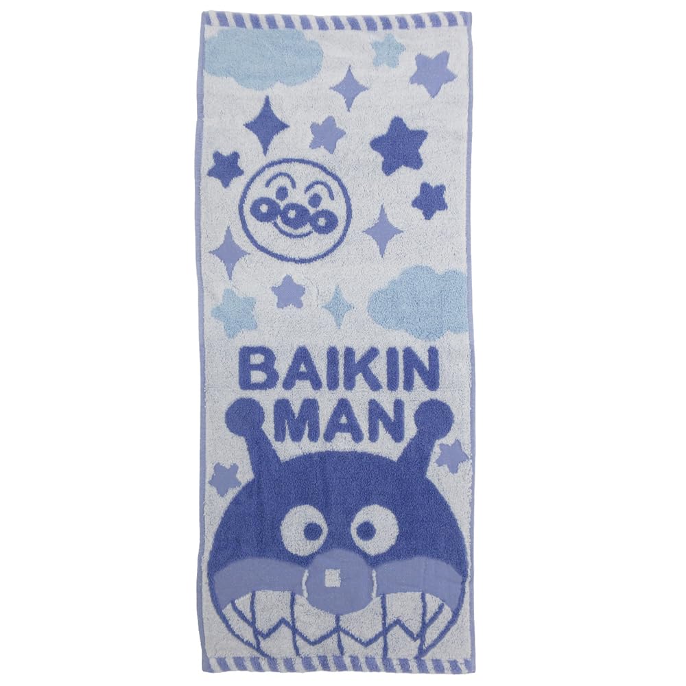 

Marushin Anpanman Face Fluffy Bandai Towel, Baikinman, 891447, Marushin,