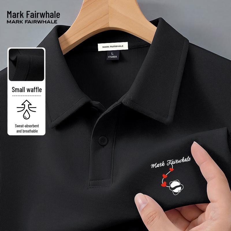 Mark Fairwhale Men s Heavyweight Waffle Short-Sleeved Polo Shirt 4XL