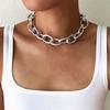 Chain On The Neck Thick Massive Chunky Choker Grunge Girl Chokers Goth Jewelry Kpop Aesthetic Decorations For Women Accessories