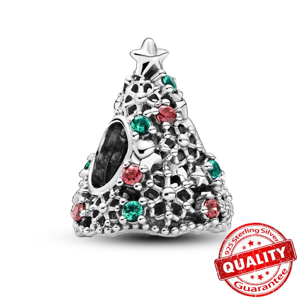 Authentic Copper Gingerbread Man & Candy Cane Christmas Dangle Charm Fit Original Bracelet Santa Claus Xmas Gift