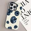 Summer Fruit Blueberry Pattern 2-in-1 Phone Case Suitable for iPhone 17 16 15 14 13 12 11 Pro/Max/Plus Anti Shock Back Cover