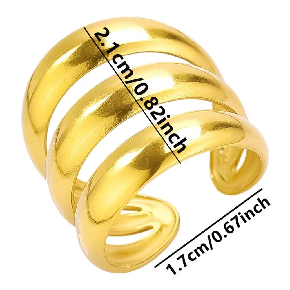 Europäische und amerikanische Damenringe aus Edelstahl, goldfarben und Zinklegierung, modischer, schlichter Stil, Zirkonia-Geschenk für Damen, Großhandel