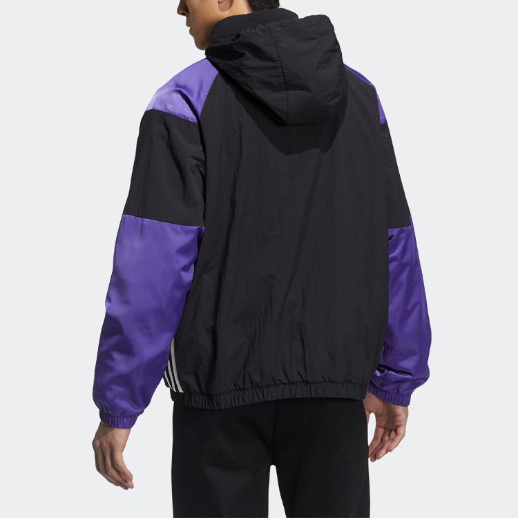 adidas Neo M Ss Feb Wl Windbreaker Jacket With Stand Collar Men Outerwear Black GP4809