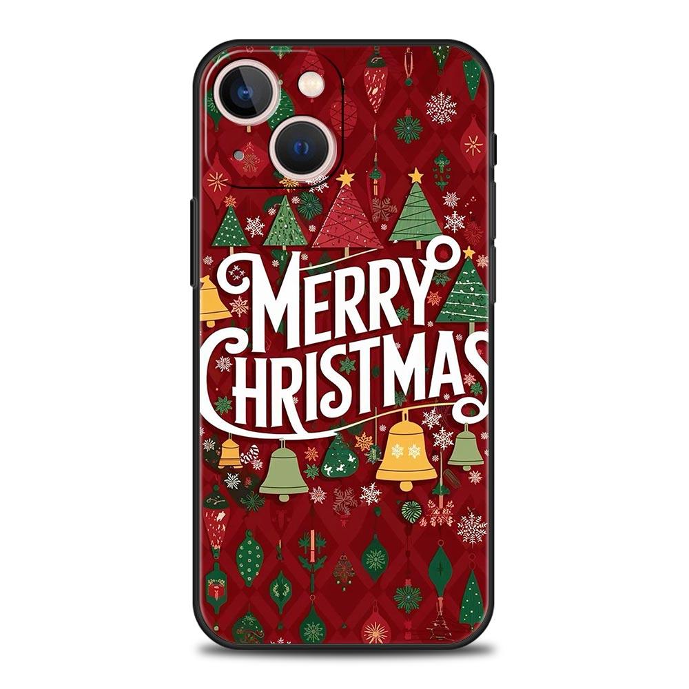 Frohe Weihnachten Handyhülle Cover für iPhone 17 16 15 14 13 12 Pro Max 11 Pro Max 17 AIR Plus Stoßfest Weiche TPU Hülle Funda Tasche