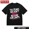 Womens Fashion Breathable Classic TShirt Fear and Limits Graphic Cotton Tee Tshirts Modern Trendy Nostalgic Tshirts Tees Girls