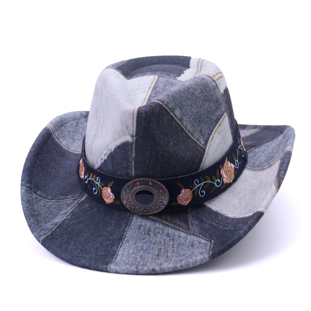 Men's and Women's Fashion Design Sense, Color Matching, Old Jazz Hat Explosion, Classic Retro Western Cowboy Hat