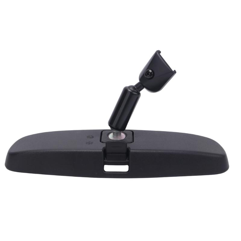 Black Interior Mirror Assembly with Flat Glass, Ball-Joint Adjustment, Integrated Arm, and Base for Replacing the Existing Driving Mirror 13585947