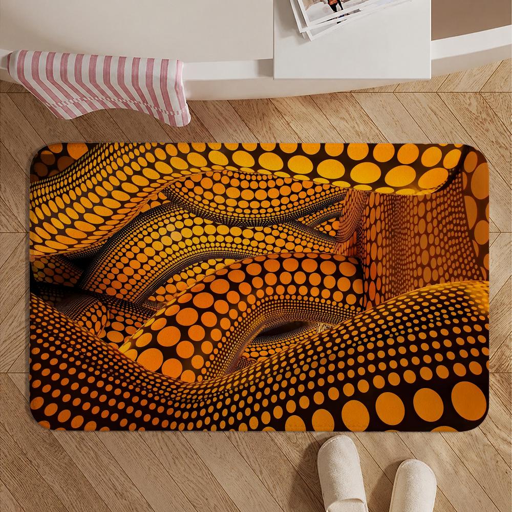 Artist-Yayoi KusamaS Floor Mat Soft Non-Slip Bath Mat, Bedside Carpet, Absorbent Doormat for Home