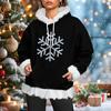 Women's Christmas Casual Fleece-Lined Hoodie With Long Sleeves And Pockets Sweatshirt Top