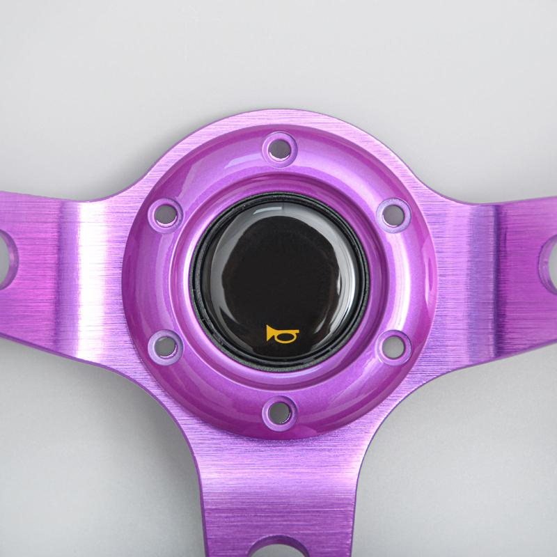 14inch Universal Suede Leather Sports Steering Wheel JDM Deep Dish Sim Racing Game Steering Wheel