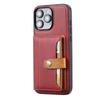 For iPhone 16 Pro Max Card Holder PU Leather+TPU Kicsktand Phone Cover