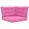 Outdoor Sofa Cushion Set 3 Pcs Pink Polyester
