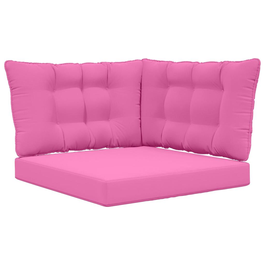 Outdoor Sofa Cushion Set 3 Pcs Pink Polyester