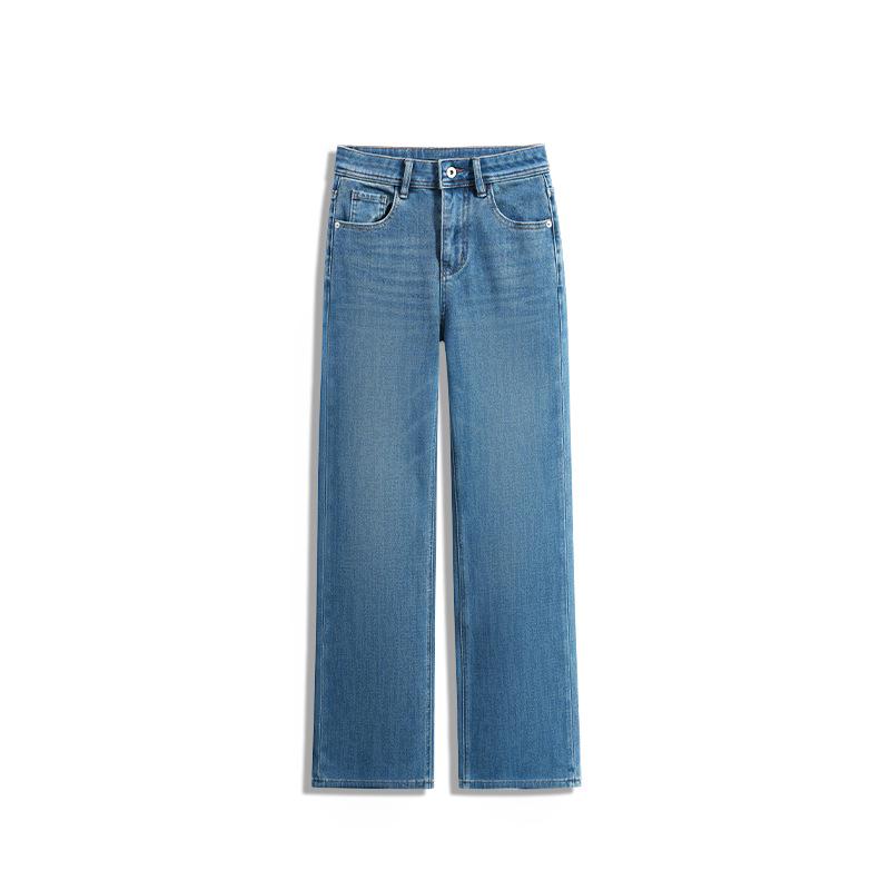 

Dai Jia Er Blue Straight-Leg Jeans: New Spring Arrival, Four-Way Stretch, Versatile and Slimming. XL
