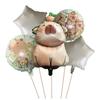 Animal Kapibara Birthday Daisy Flower Aluminum Film Latex Balloon Set Banquet Arrangement Supplies