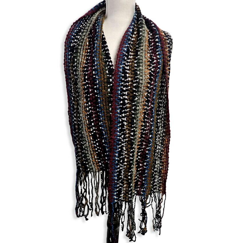 

[Б/у] MISSONI Vintage Multicolor Fringe Палантин/кашне [b26-25]