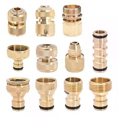 1/2'' 3/4'' 5/8" 1'' Brass Tap Quick Connecter 16Mm 20Mm Copper Hose Coupling Adapter Garden Watering Gun Water Stop Fittings