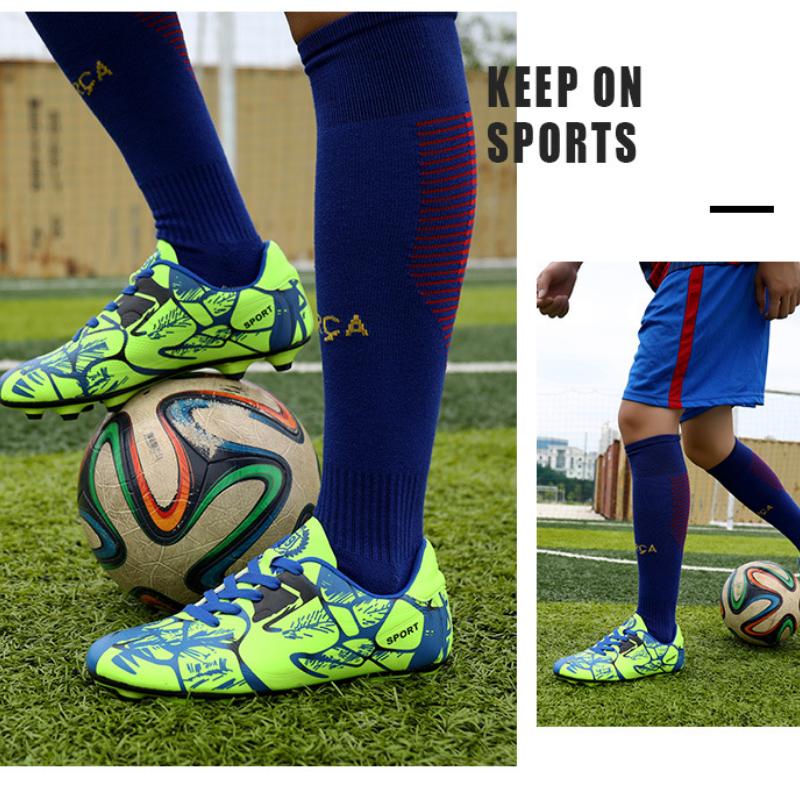 Children's Football Shoes Training Shoes Boys Girls Sneakers Student Broken Nail TF Studs Sneakers