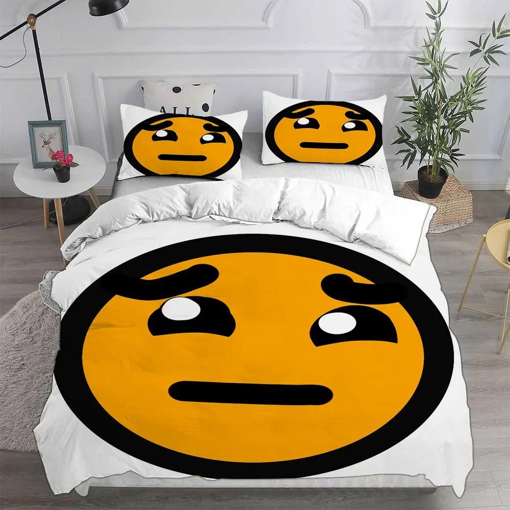 Comforter Geometry Dash Bedding Sets Comforter Quilt Bed Pillow Case 2-3 Pieces Sets Kids Adult Size