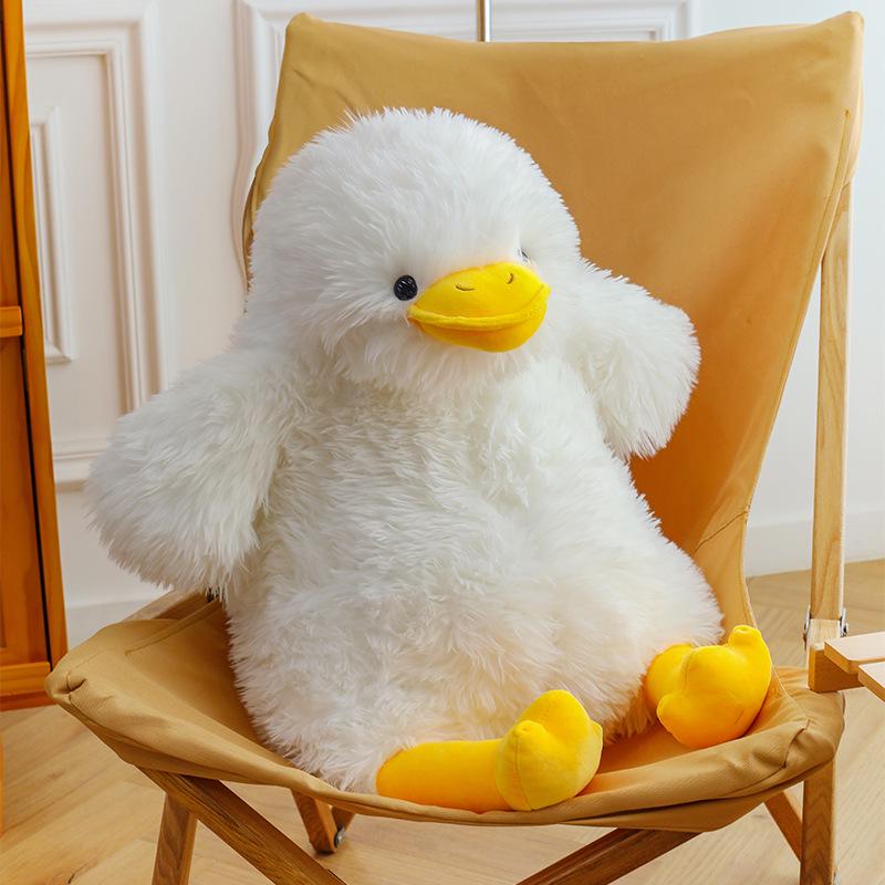 

Плюшевая подушка-обнимашка в виде утки и кукла для сна - Идеальный подарок на день рождения для девочек 30cm 0.13kg белый