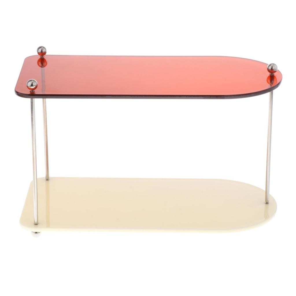 Organizer Acrylic Tray Makeup Perfume Stand Vanity Shelf Cosmetic Rack With Iron Body And