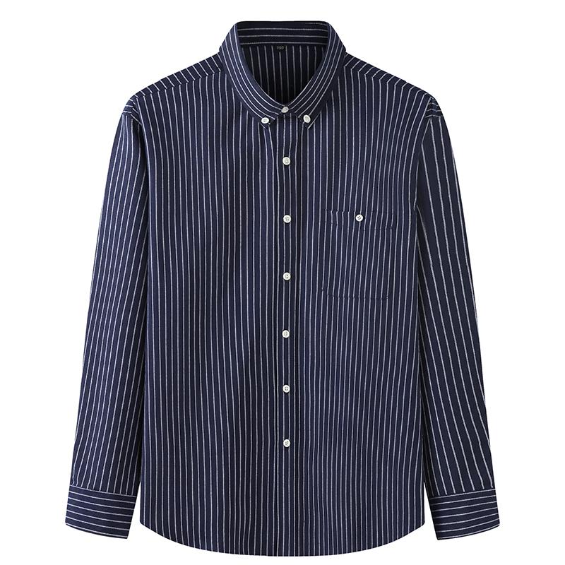 Plus Size 10XL Men's Spring And Autumn Long Sleeved Shirt, Men's Casual Loose Elastic Shirt