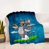 Tom Jerry Phone Wallpaper HD for iPhone AndroidBlanket Flannel Throw Blanket for Sofa, Bed, Travel, Camping, Office