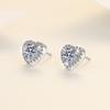  Prices Jewelry Heart Shaped S925 Sterling Silver GRA 0.5ct*2 VVs1 Moissanite Earring Stud Wedding Gift for Women