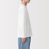 MUJI Jersey Knit Crew Neck Long Sleeve Size AB1L3A6S Men's T-Shirt, White, M,