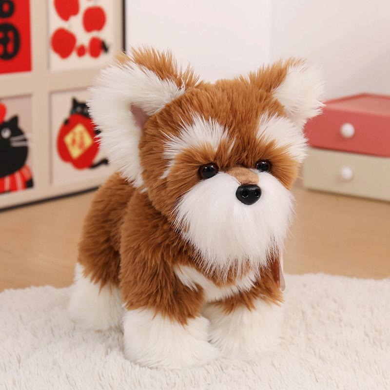 22/28cm Kawaii Streuner Hund Serie Plüschtier Schnauzer Plüschpuppe Weiches Stofftierpuppe Kindergeburtstagsgeschenk Heimdekoration