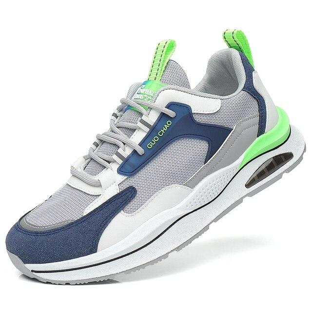 Men Trend Running Shoes Air Cushion Sneakers Comfortable Casual Shoes Men Cushioning Lace-Up Footwear Fashion