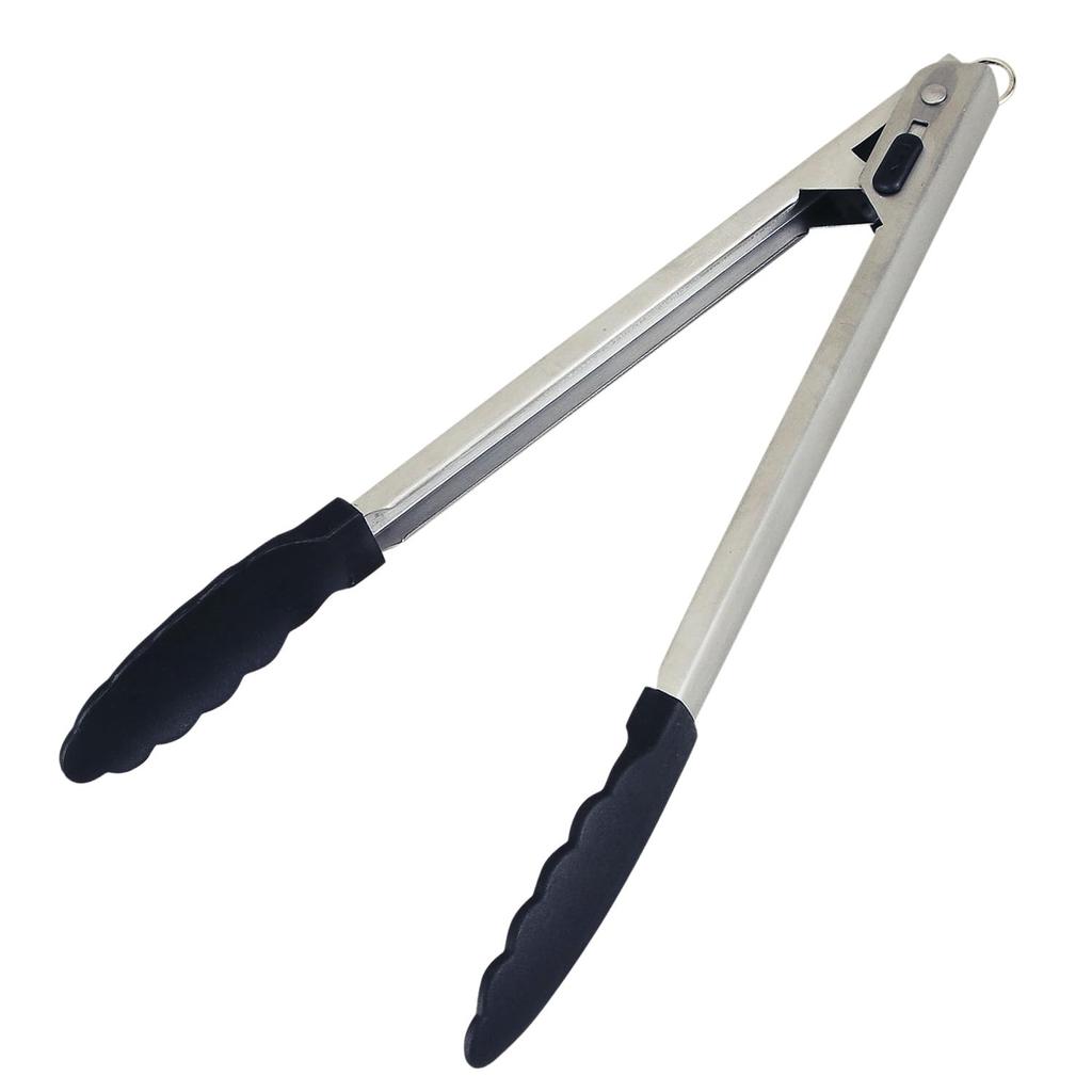 KAI Corporation KAI Cooking Nylon Tongs 28cm, Locking Type, Dishwasher Safe, KAI KITCHEN, Silver, Made in Japan, DH8083