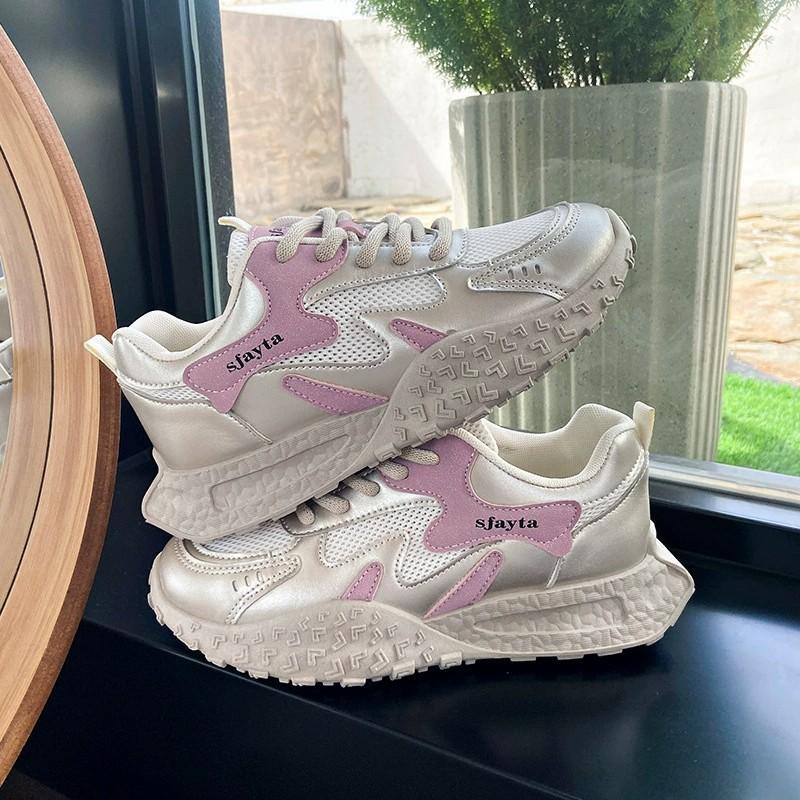 Mesh breathable German training Forrest Gump shoes 2025 summer new tire sole non-slip and high versatile casual sports women's shoes