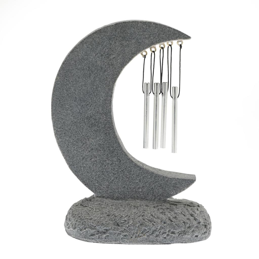 Thoughts Of You Graveside Stone Moon Windchime 22cm