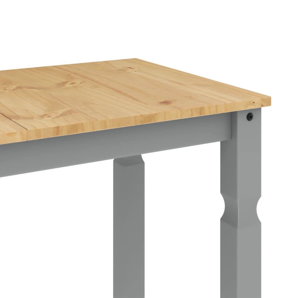 Dining Table Corona Gray 112 x 60 x 75 cm Solid Pine Wood