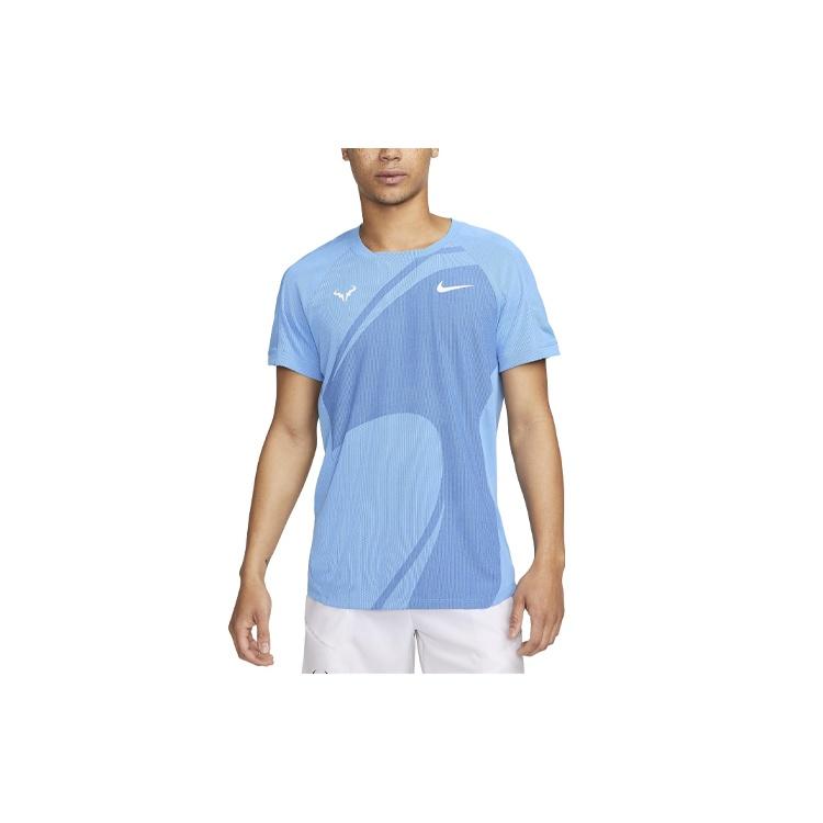 Nike Dri-Fit Rafa Short-Sleeve Tennis T-Shirts University Blue Men s DV2877-412 M