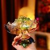 Nordic Light Luxury Crystal Glass Fruit Bowl - Creative Decorative Plate for Home or Living Room